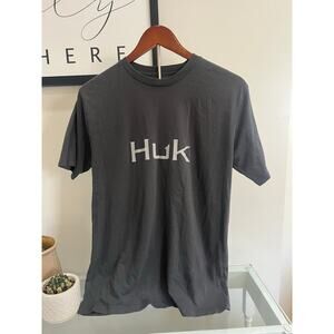 Men’s HUK Grey Cotton T-Shirt – Size Small